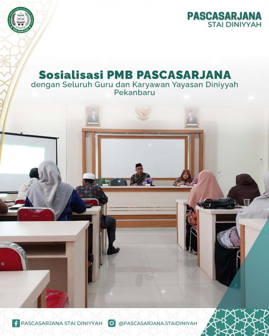 Sosialisasi PMB dengan Guru dan Karyawan Yayasan Diniyyah Kota Pekanbaru